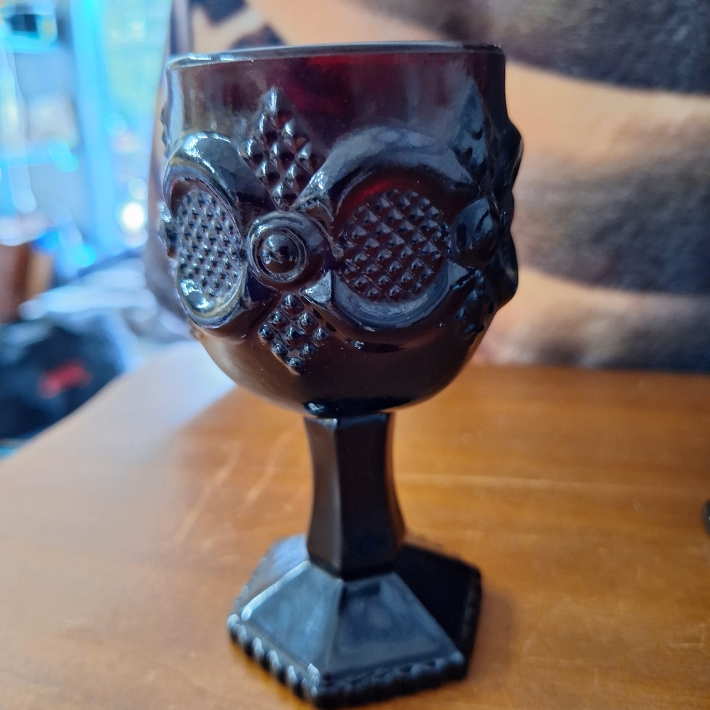 Avon Cod Ruby Red Goblets - Picture 3 of 3